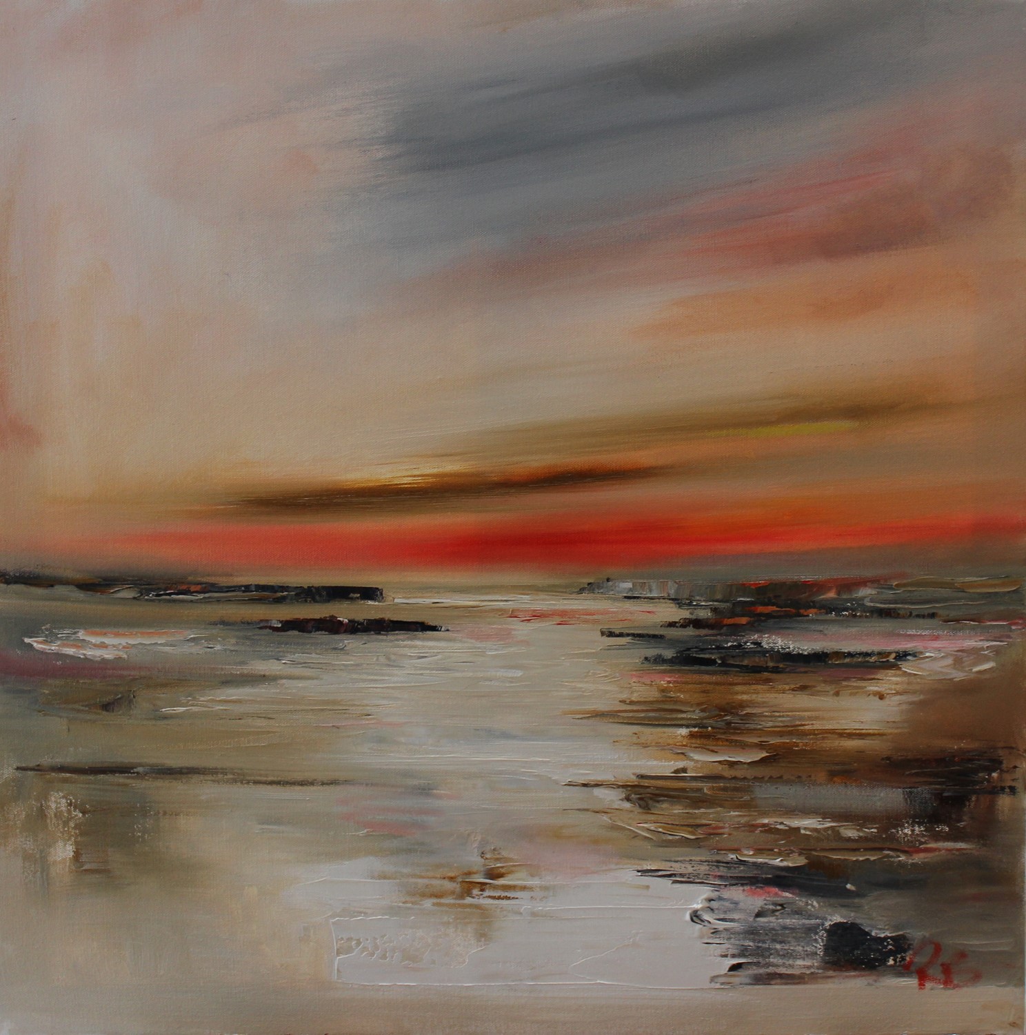 'A Tidal River at Sundown' by artist Rosanne Barr